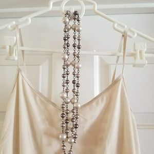 Grey beaded necklace